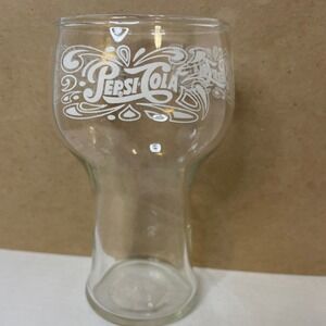 Vintage Pepsi Cola Glass Tumbler Clear Soda‎ Drinkware Collectible
